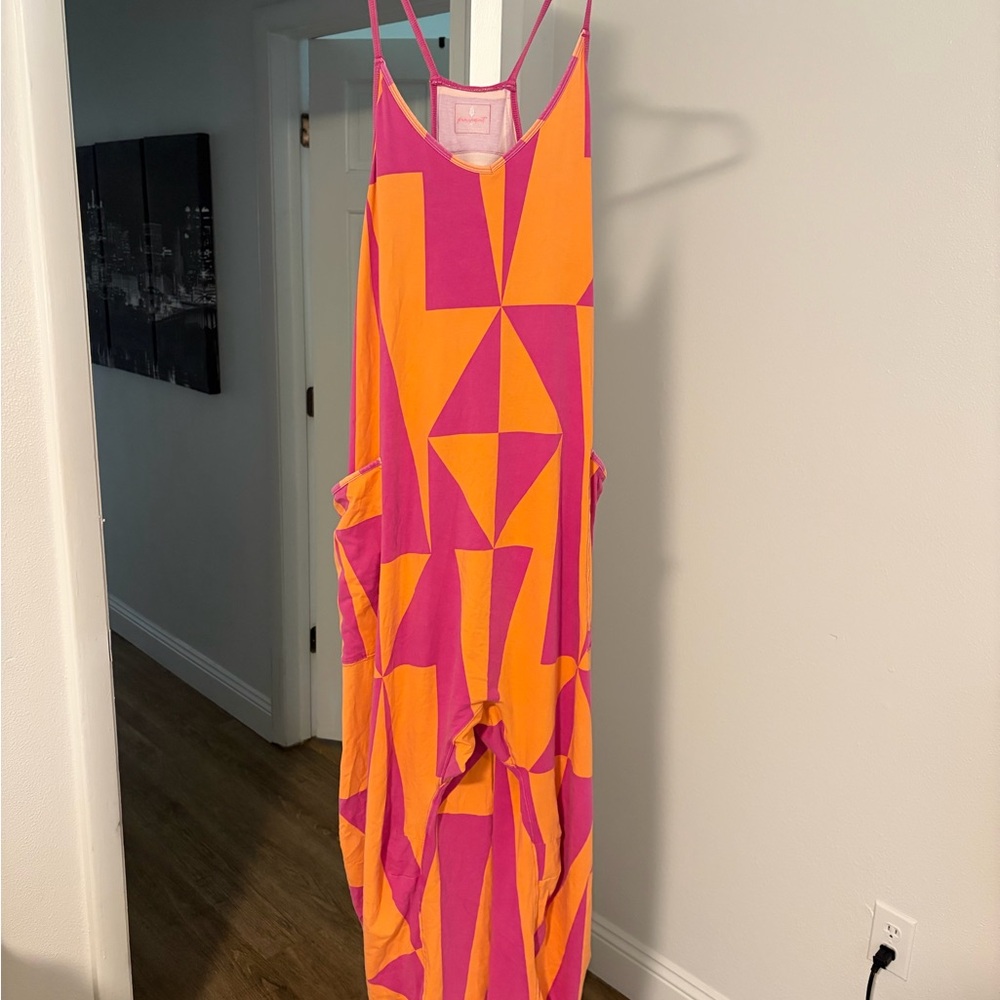 Free People Movement Pink and Orange Onesie